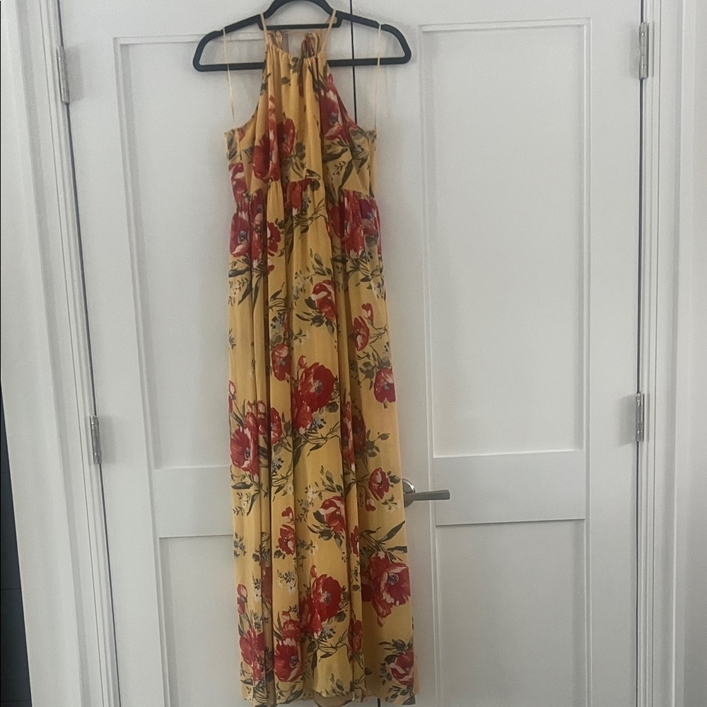 Abercrombie & Fitch Yellow Floral Maxi Dress